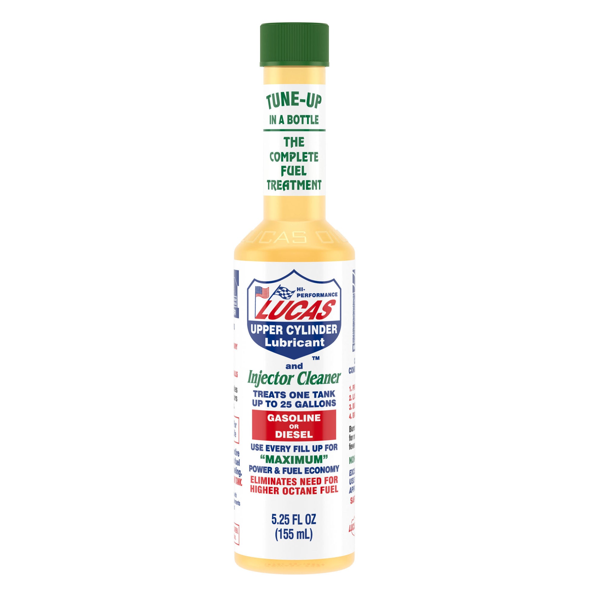 Lucas Oil Fuel Additive - Upper Cylinder Lube - System Cleaner - Lubricant - 5.25 oz Bottle - Diesel / Gas - Each