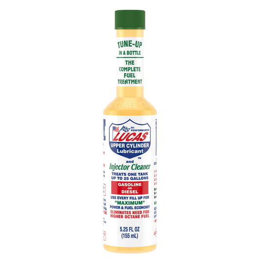 Lucas Oil Fuel Additive - Upper Cylinder Lube - System Cleaner - Lubricant - 5.25 oz Bottle - Diesel / Gas - Each