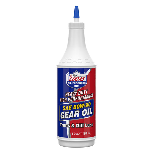 Lucas Oil Gear Oil - Heavy Duty - 80W90 - Limited Slip Additive - Conventional - 1 qt Bottle - Each