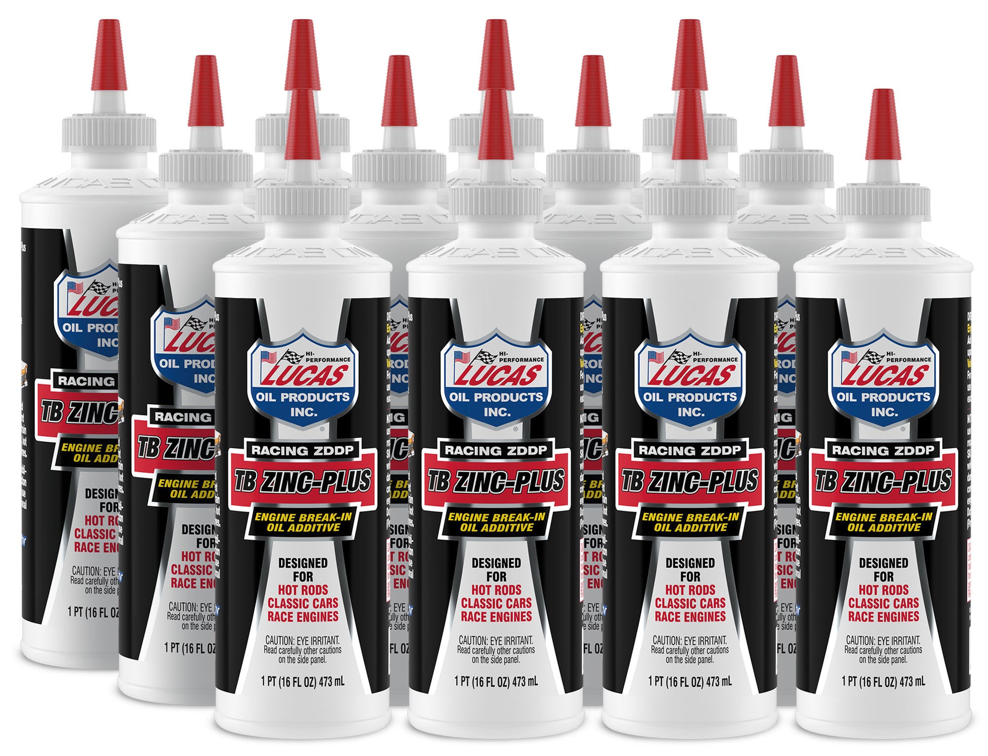 Lucas Oil Motor Oil Additive - Engine Break-In Additive - High Zinc - 16 oz Squeeze Bottle - Set of 12