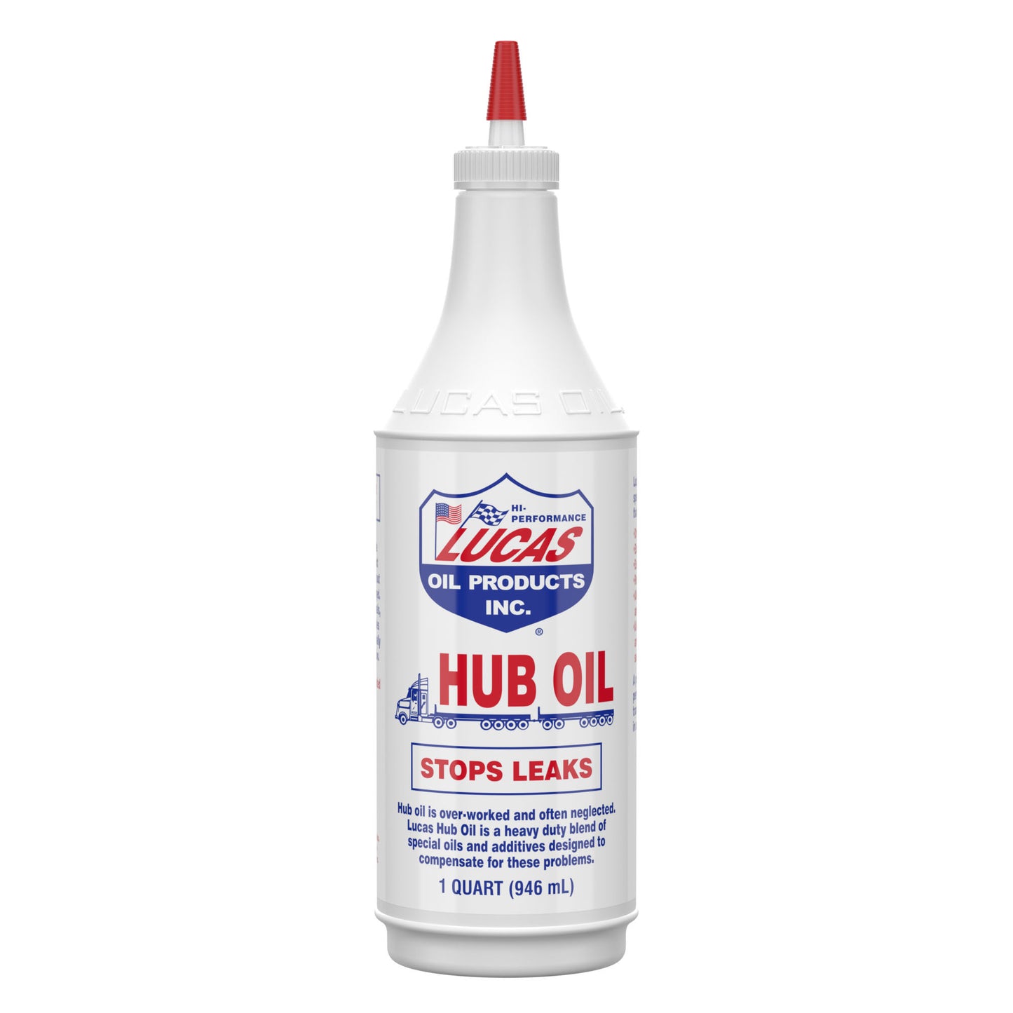 Lucas Oil Gear Oil - Hub Oil - 250W - Conventional - Steering Axles / Trailer Hubs - 1 qt Bottle - Each