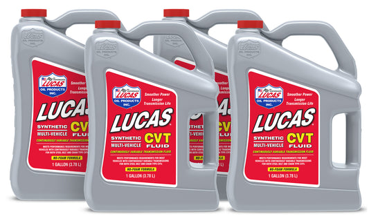 Lucas Oil Transmission Fluid - Multi-Vehicle - CVT - Synthetic - 1 gal Jug - Set of 4