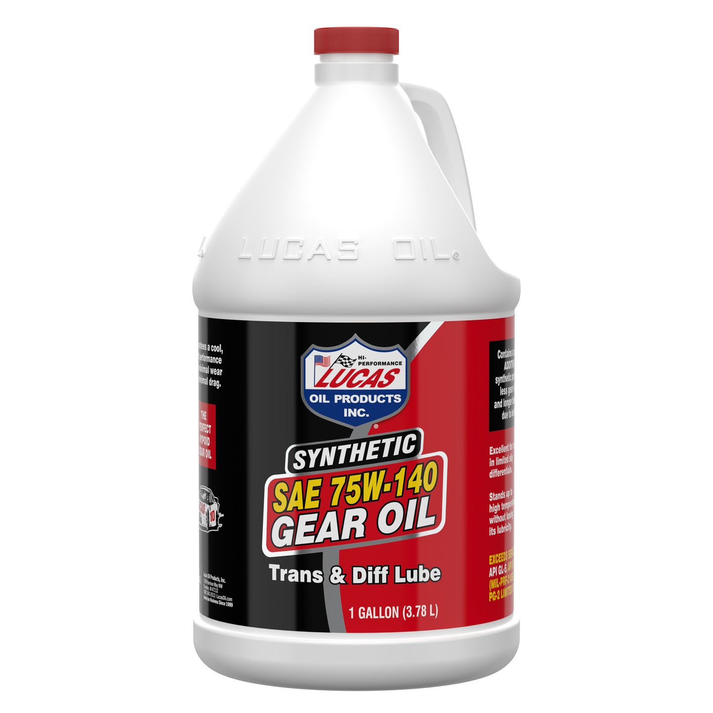 Lucas Oil Gear Oil - 75W140 - Limited Slip Additive - Synthetic - 1 gal Jug - Each