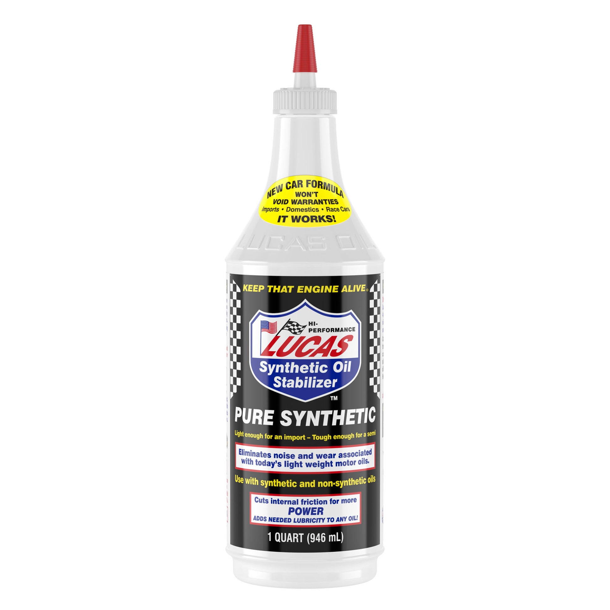 Lucas Oil Motor Oil Additive - Pure Synthetic Oil Stabilizer - Synthetic - 1 qt Bottle - Each
