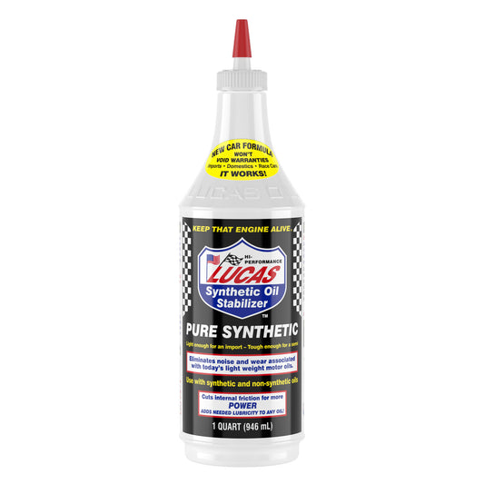 Lucas Oil Motor Oil Additive - Pure Synthetic Oil Stabilizer - Synthetic - 1 qt Bottle - Each