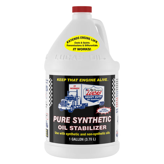 Lucas Oil Motor Oil Additive - Pure Synthetic Oil Stabilizer - Synthetic - 1 gal Jug - Each