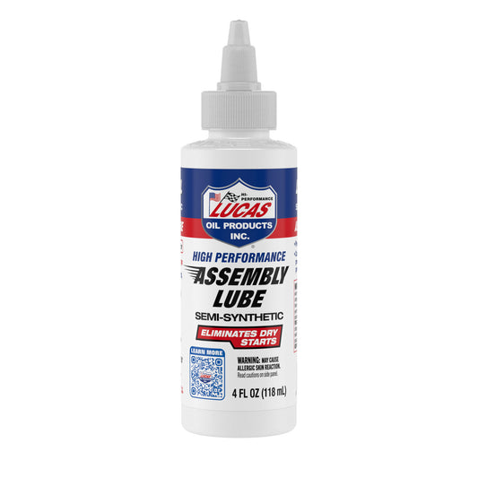Lucas Oil Assembly Lubricant - High Performance - Engine Assembly Lubricant - Semi-Synthetic - 4 oz Bottle - Each