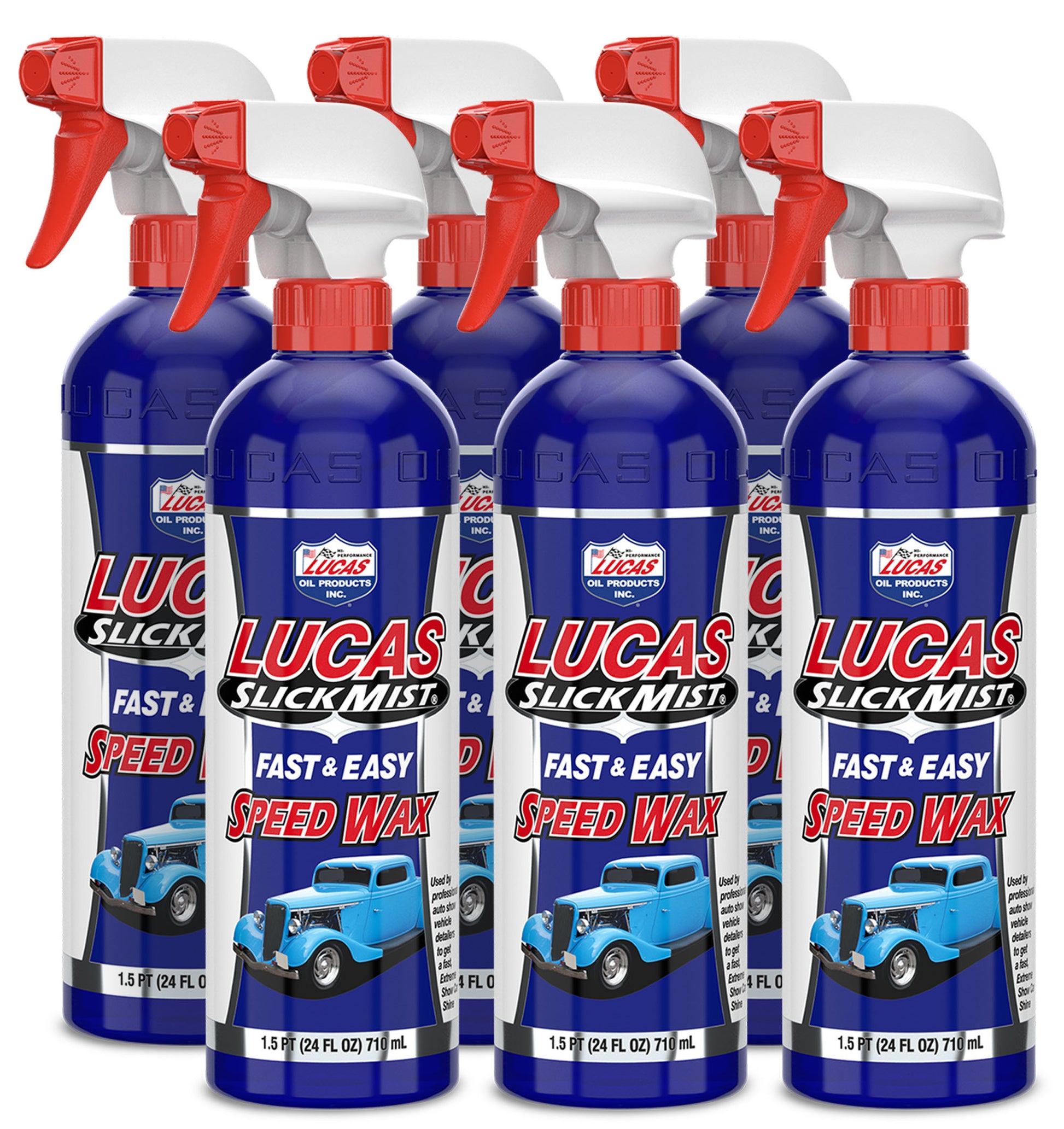 Lucas Oil Spray Wax - Slick Mist Speed Wax - Exterior - 24 oz Spray Bottle - Set of 6