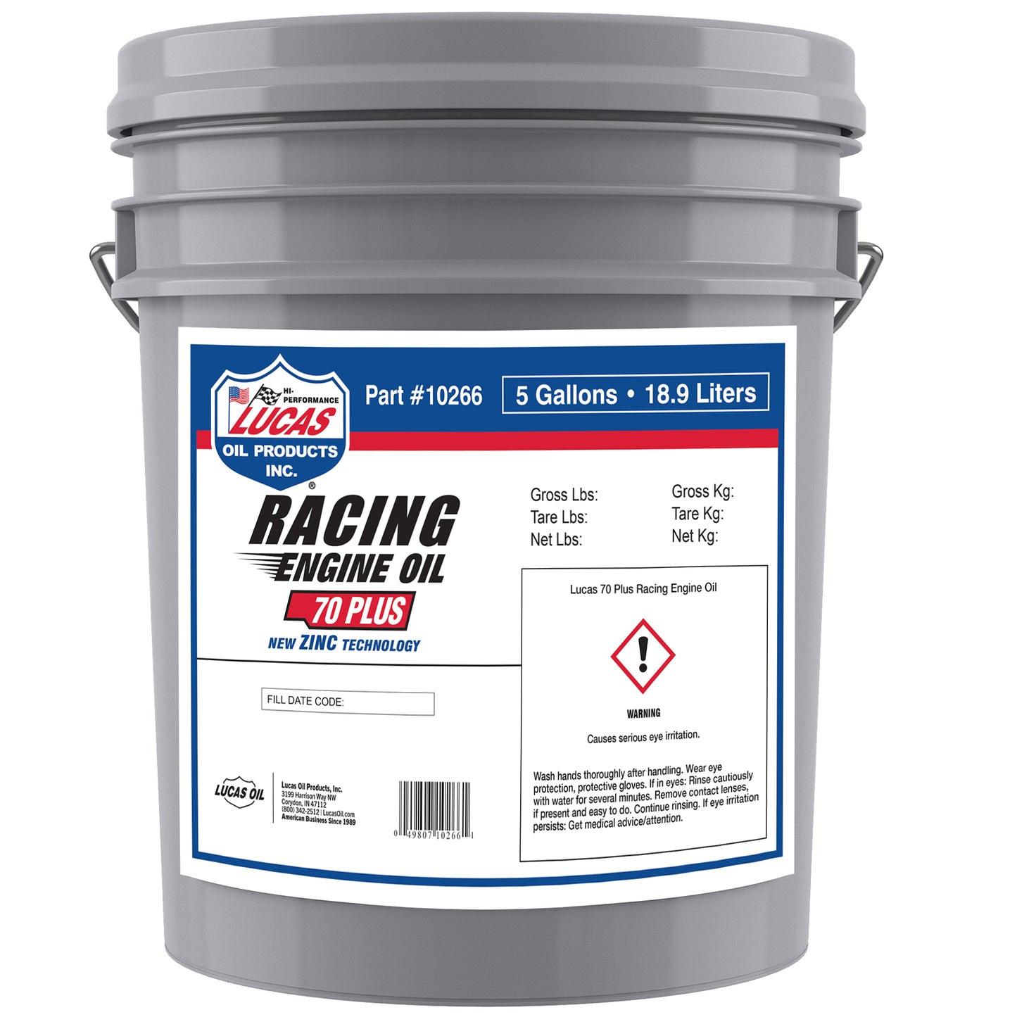 Lucas Oil Motor Oil - Racing - 70W - Conventional - 5 gal Bucket - Each