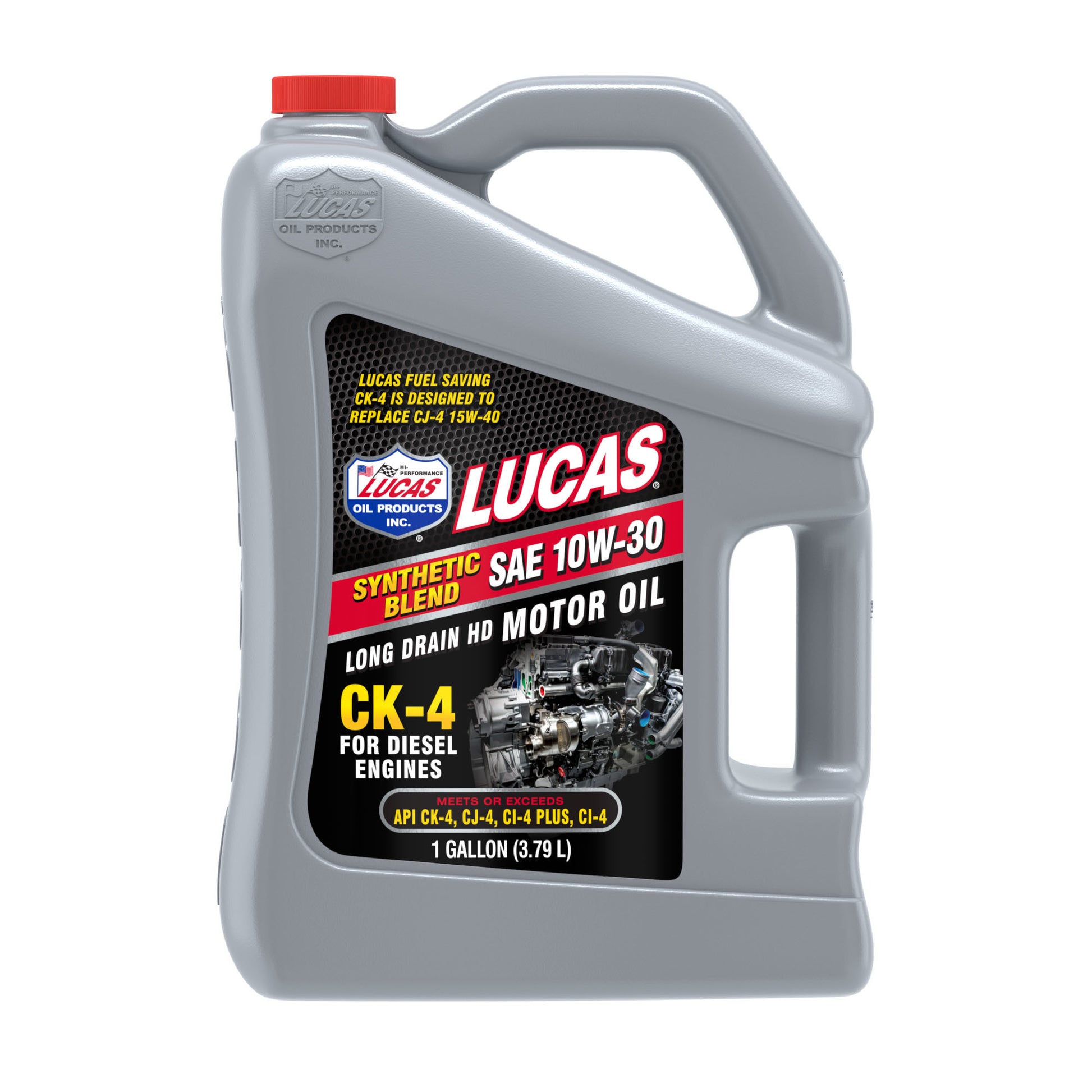 Lucas Oil Motor Oil - CK4 Diesel Oil - 10W30 - Semi-Synthetic - 1 gal Jug - Each