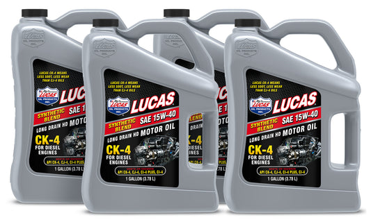 Lucas Oil Motor Oil - Magnum CK4 Diesel Oil - 15W40 - Conventional - 1 gal Jug - Set of 4