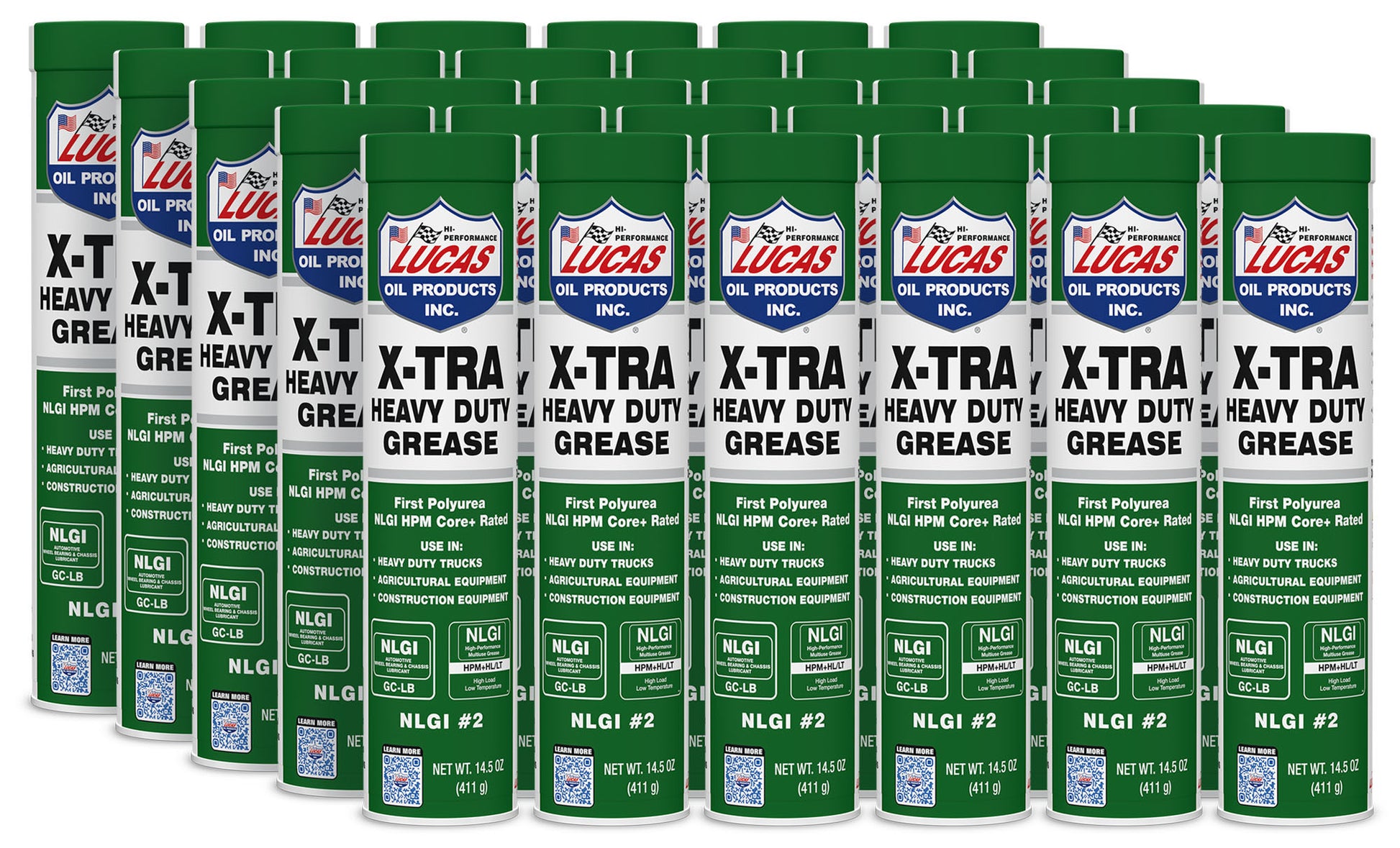 Lucas Oil Grease - X-Tra Heavy Duty - Conventional - 14.5 oz Cartridge - Set of 30