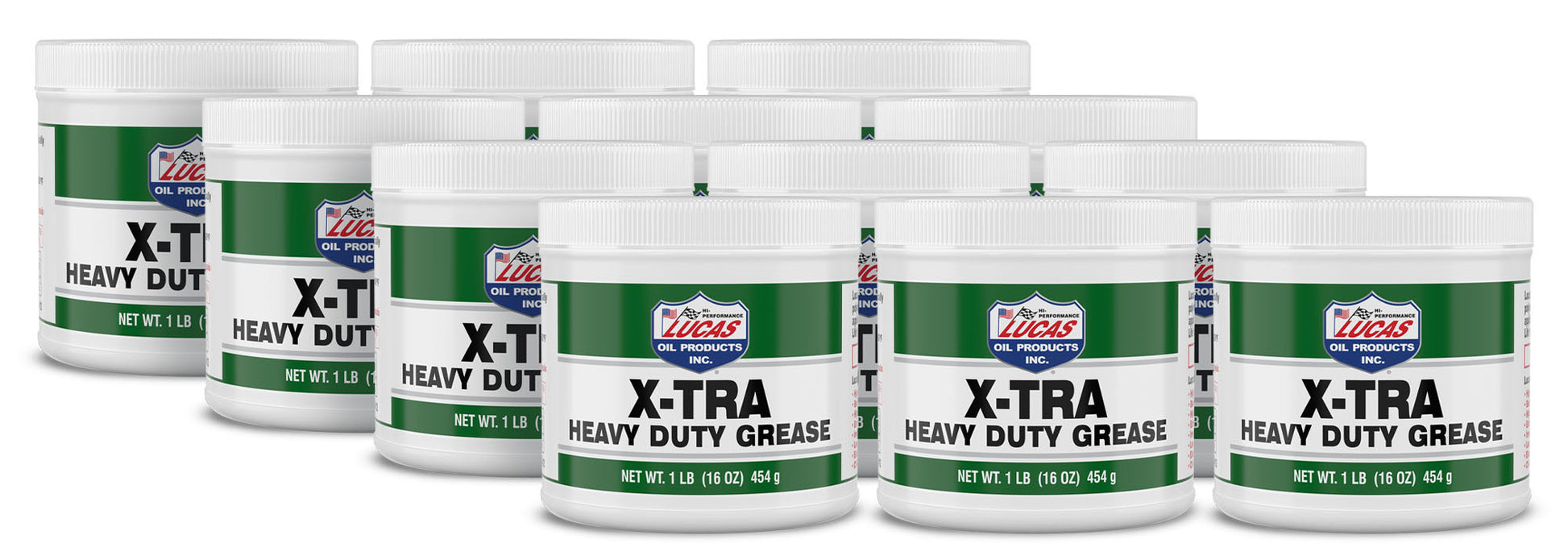 Lucas Oil Grease - X-Tra Heavy Duty - Conventional - 1 lb Jar - Set of 12