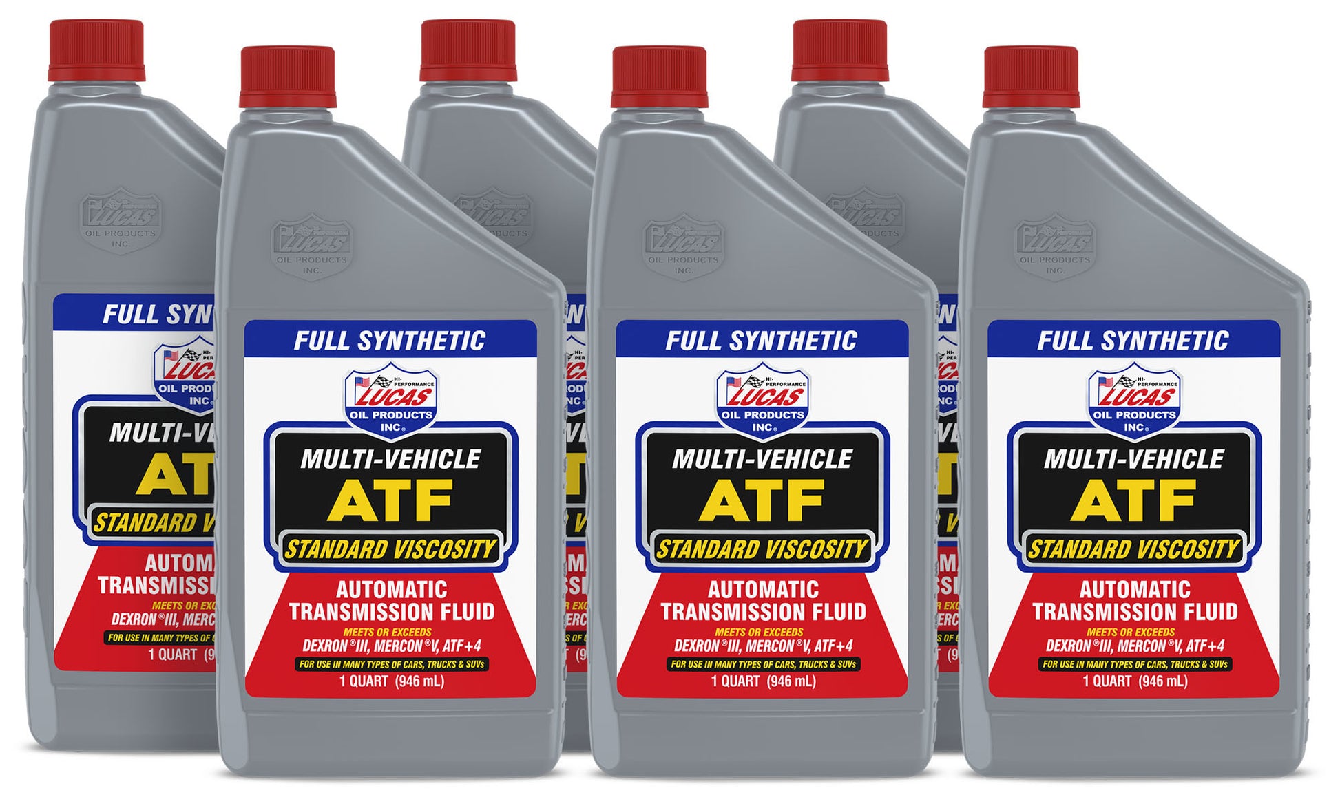 Lucas Oil Transmission Fluid - Multi-Vehicle - ATF - Synthetic - 1 qt Bottle - Set of 6