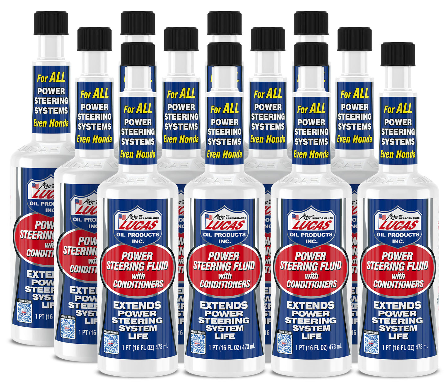 Lucas Oil Power Steering Fluid - Conditioners - Synthetic - 16 oz Bottle - Set of 12