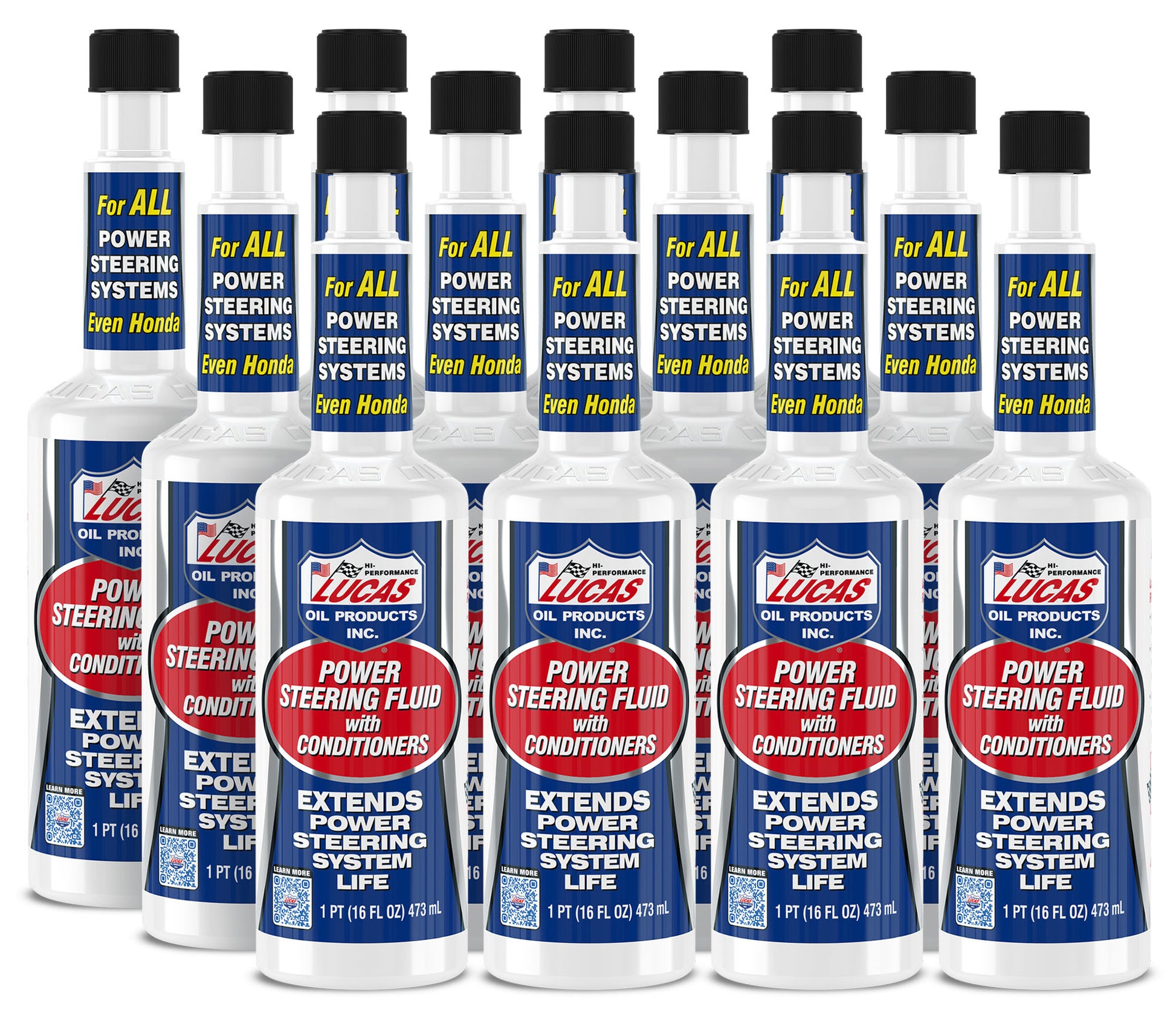 Lucas Oil Power Steering Fluid - Conditioners - Synthetic - 16 oz Bottle - Set of 12