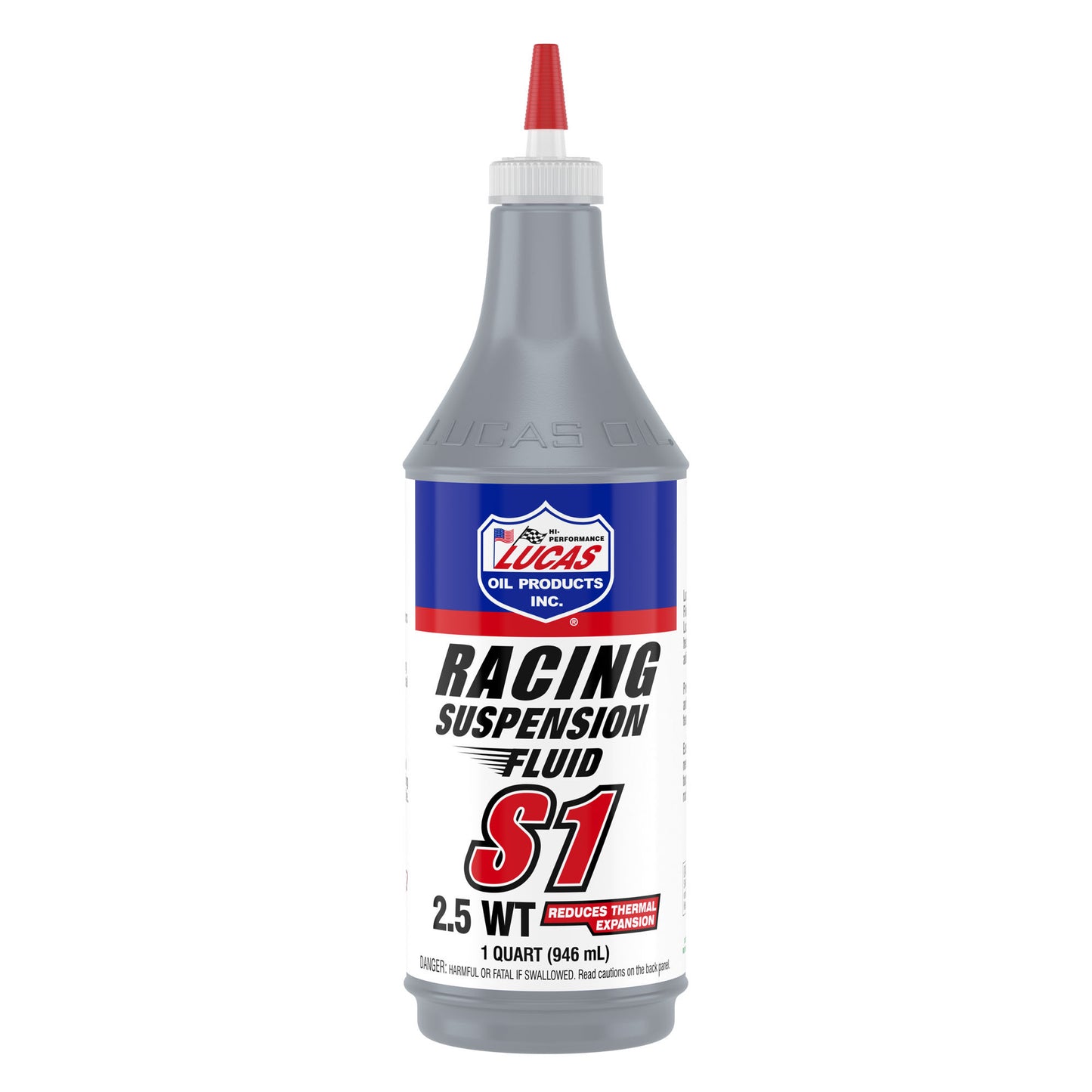 Lucas Oil Shock Oil - S1 Racing Suspension Fluid - 2.5WT - Synthetic - 1 qt Bottle - Each
