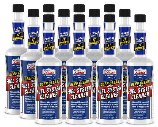 Lucas Oil Fuel Additive - Deep Clean - Fuel System Cleaner - 16 oz Bottle - Gas - Set of 12