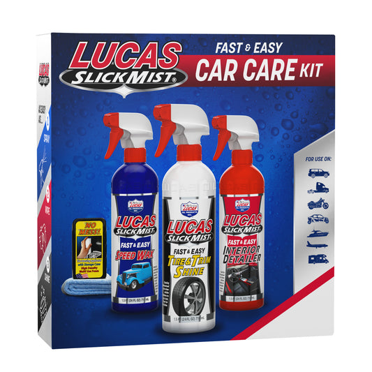 Lucas Oil Detailer - Slick Mist - 1 Interior Detailer / 1 Tire and Trim Shine / 1 Speed Wax - Kit