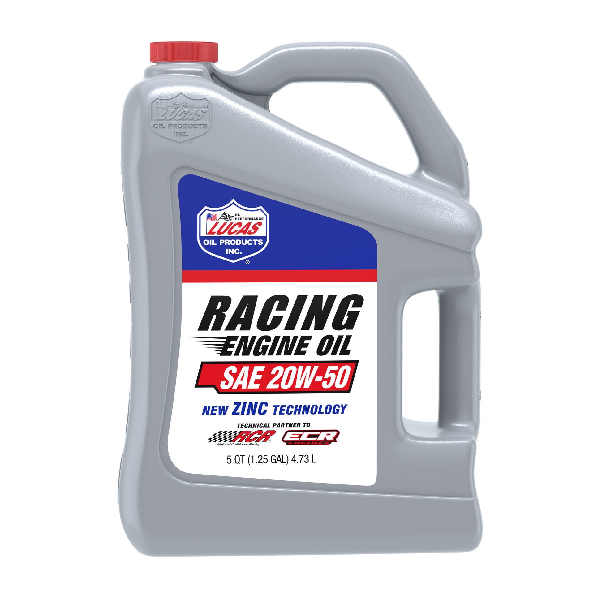Lucas Oil Motor Oil - Racing - High Zinc - 20W50 - Conventional - 5 qt Jug - Each