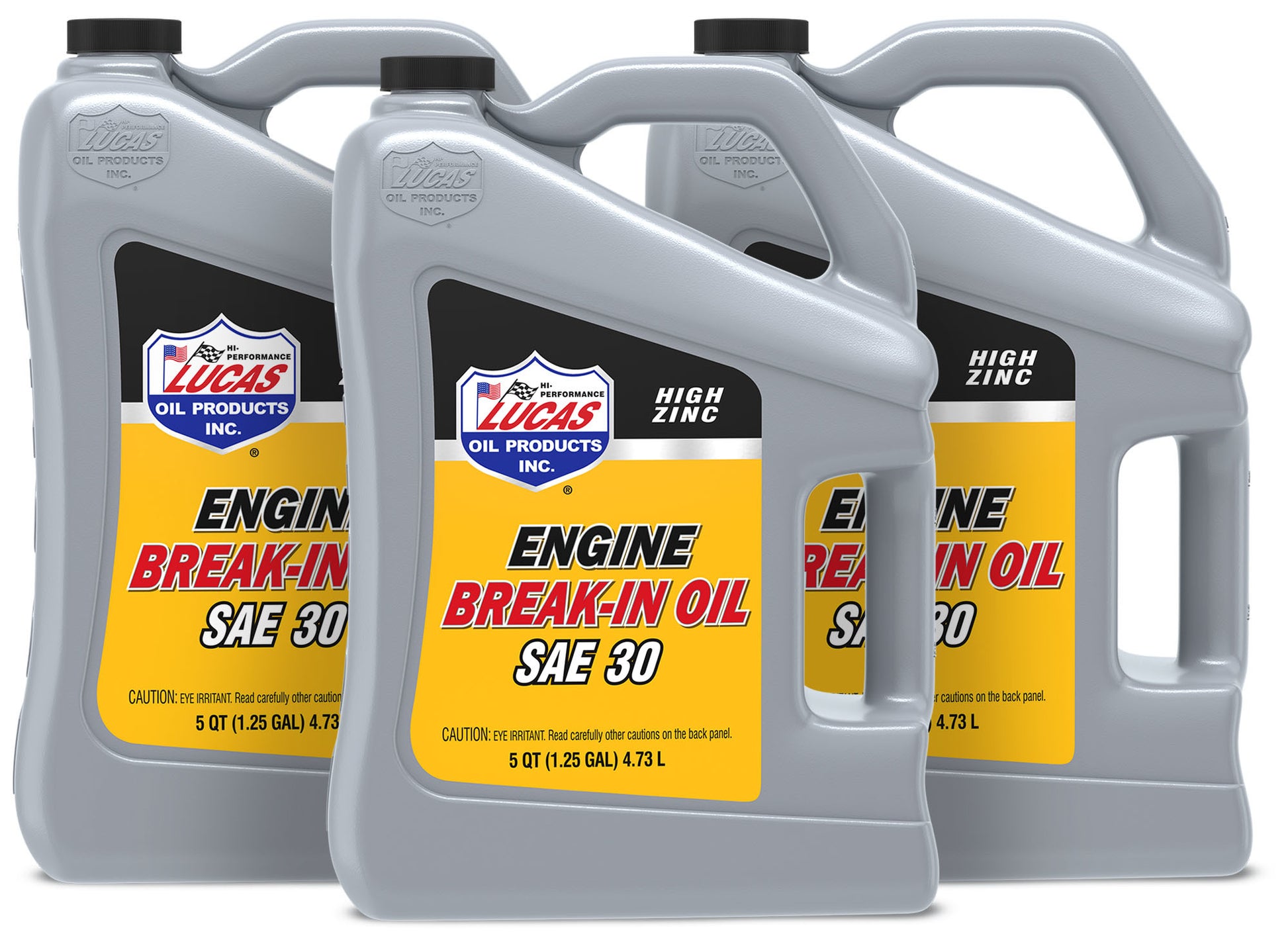 Lucas Oil Motor Oil - Break-In - 30W - Conventional - 5 qt Jug - Set of 3