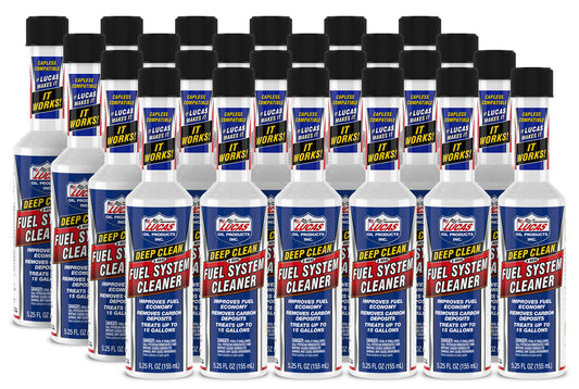 Lucas Oil Fuel Additive - Deep Clean - Fuel System Cleaner - 5.25 oz Bottle - Gas - Set of 24