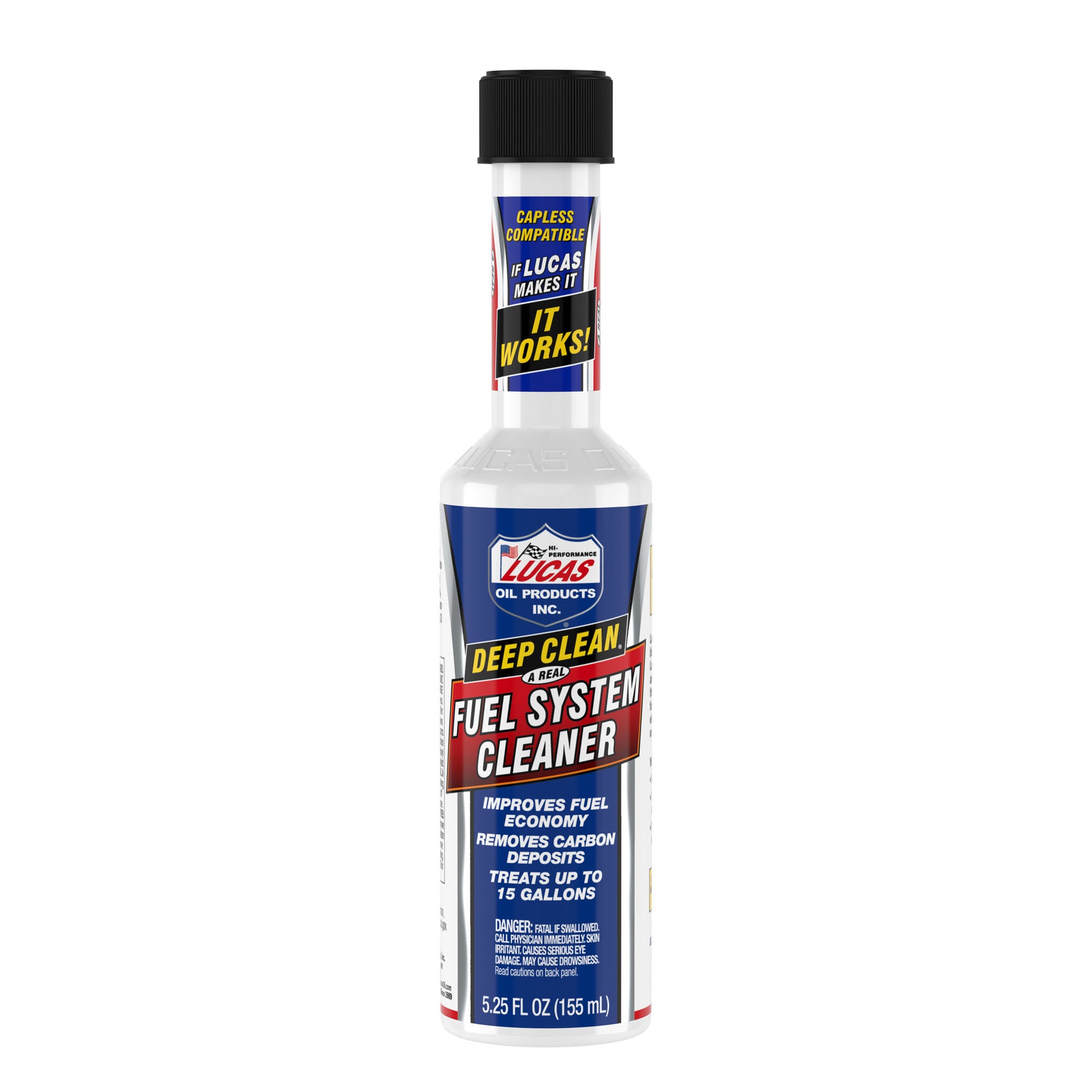 Lucas Oil Fuel Additive - Deep Clean - Fuel System Cleaner - 5.25 oz Bottle - Gas - Each