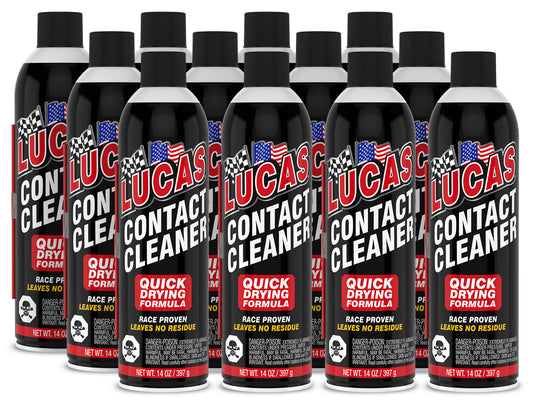 Lucas Oil Electrical Contact Cleaner - Cleaning / Drying - 14 oz Aerosol - Set of 12