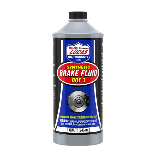 Lucas Oil Brake Fluid - DOT 3 - Synthetic - 1 qt Bottle - Each