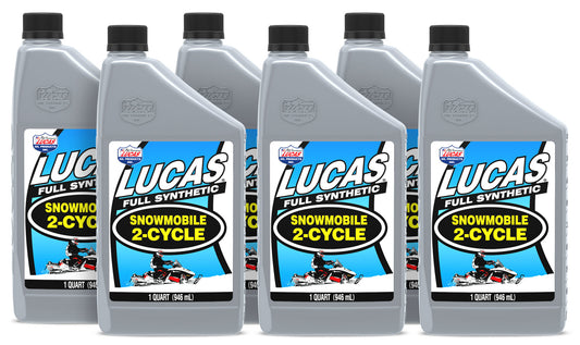 Lucas Oil 2 Stroke Oil - 2-Cycle Snowmobile - Synthetic - 1 qt Bottle - Set of 6