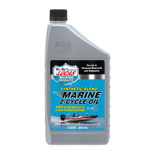 Lucas Oil 2 Stroke Oil - 2-Cycle Marine - Semi-Synthetic - 1 qt Bottle - Each