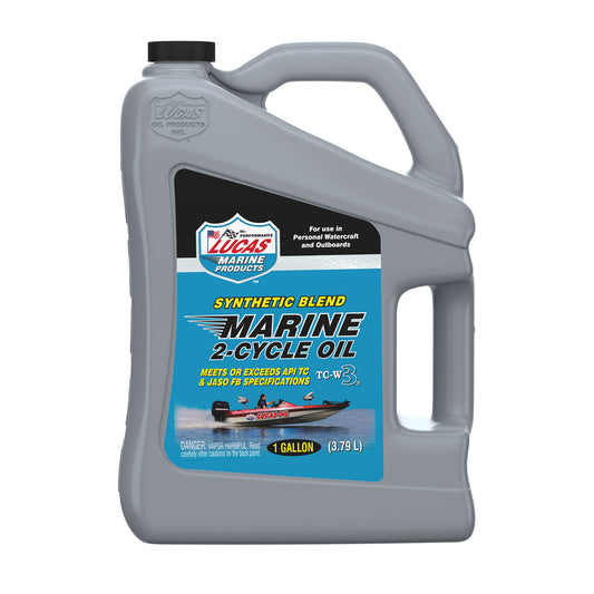 Lucas Oil 2 Stroke Oil - 2-Cycle Marine - Semi-Synthetic - 1 gal Jug - Each
