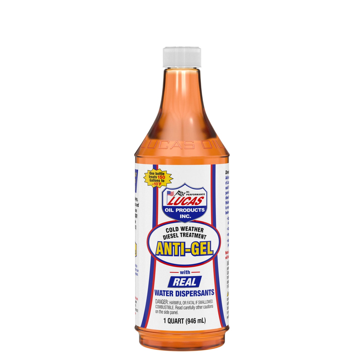Lucas Oil Fuel Additive - Cold Weather - Anti-Gel - Water Remover - 1 qt Bottle - Diesel - Each