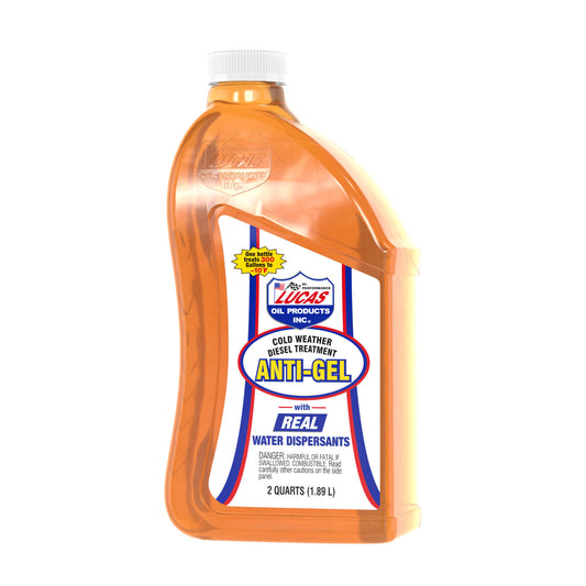 Lucas Oil Fuel Additive - Cold Weather - Anti-Gel - Water Remover - 1/2 gal Bottle - Diesel - Each