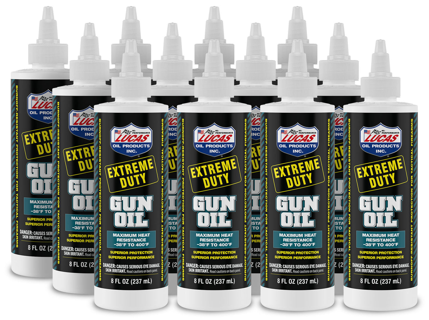 Lucas Oil Gun Oil - Extreme Duty - Conventional - 8 oz Squeeze Bottle - Set of 12