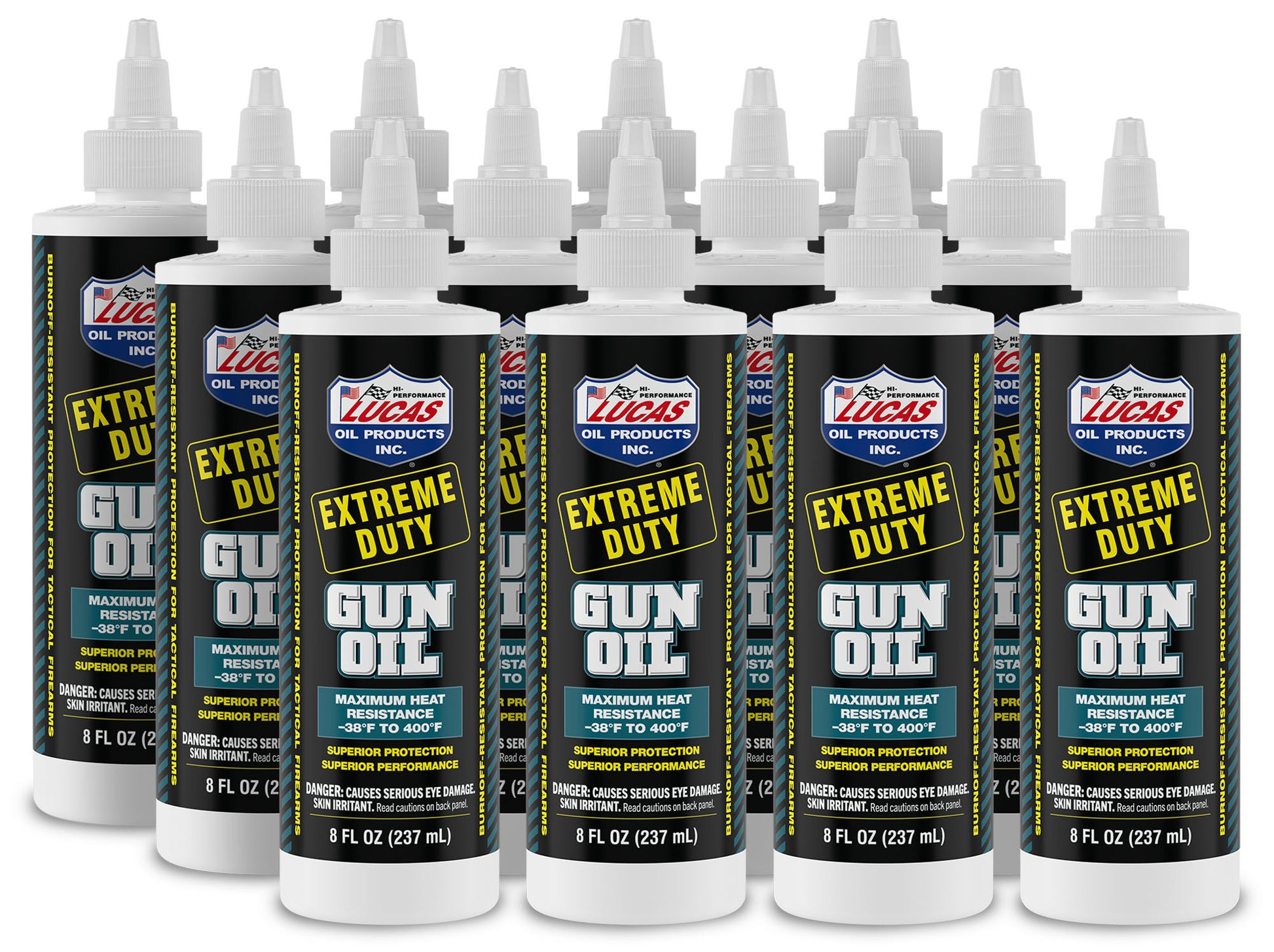 Lucas Oil Gun Oil - Extreme Duty - Conventional - 8 oz Squeeze Bottle - Set of 12