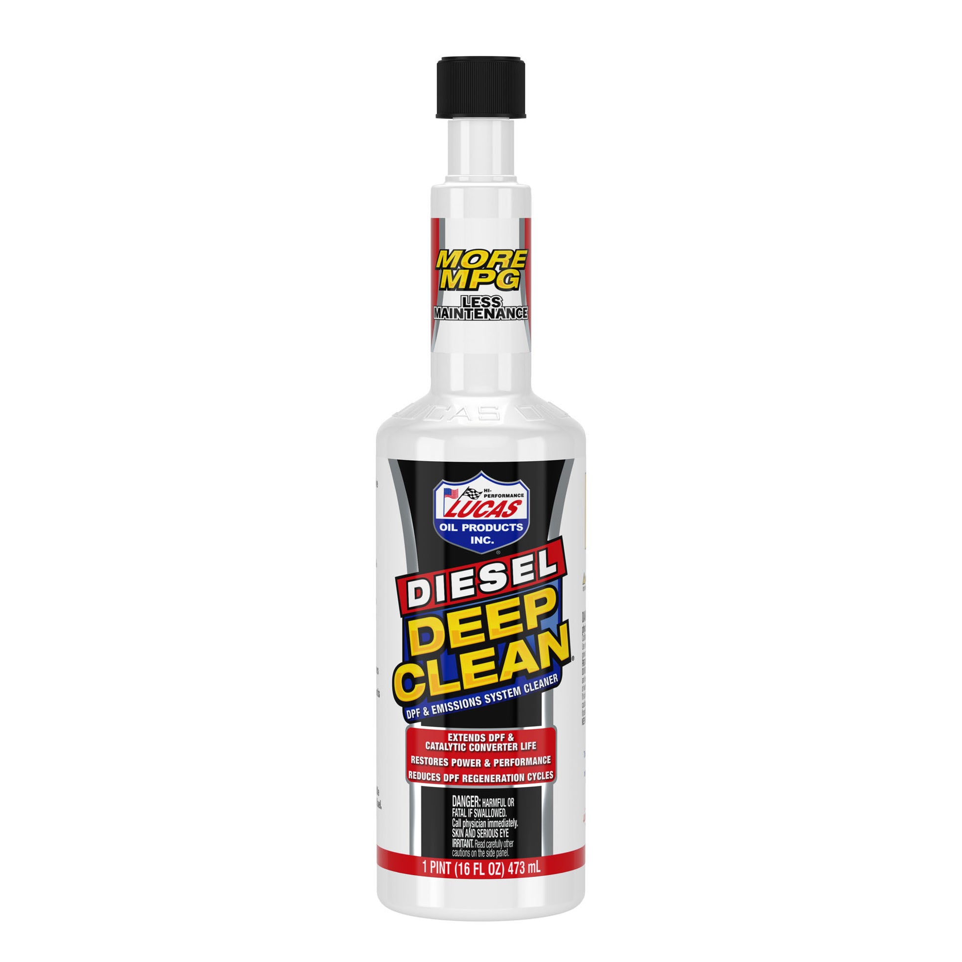 Lucas Oil Fuel Additive - Diesel Deep Clean - DPF Cleaner - 16 oz Bottle - Diesel - Each