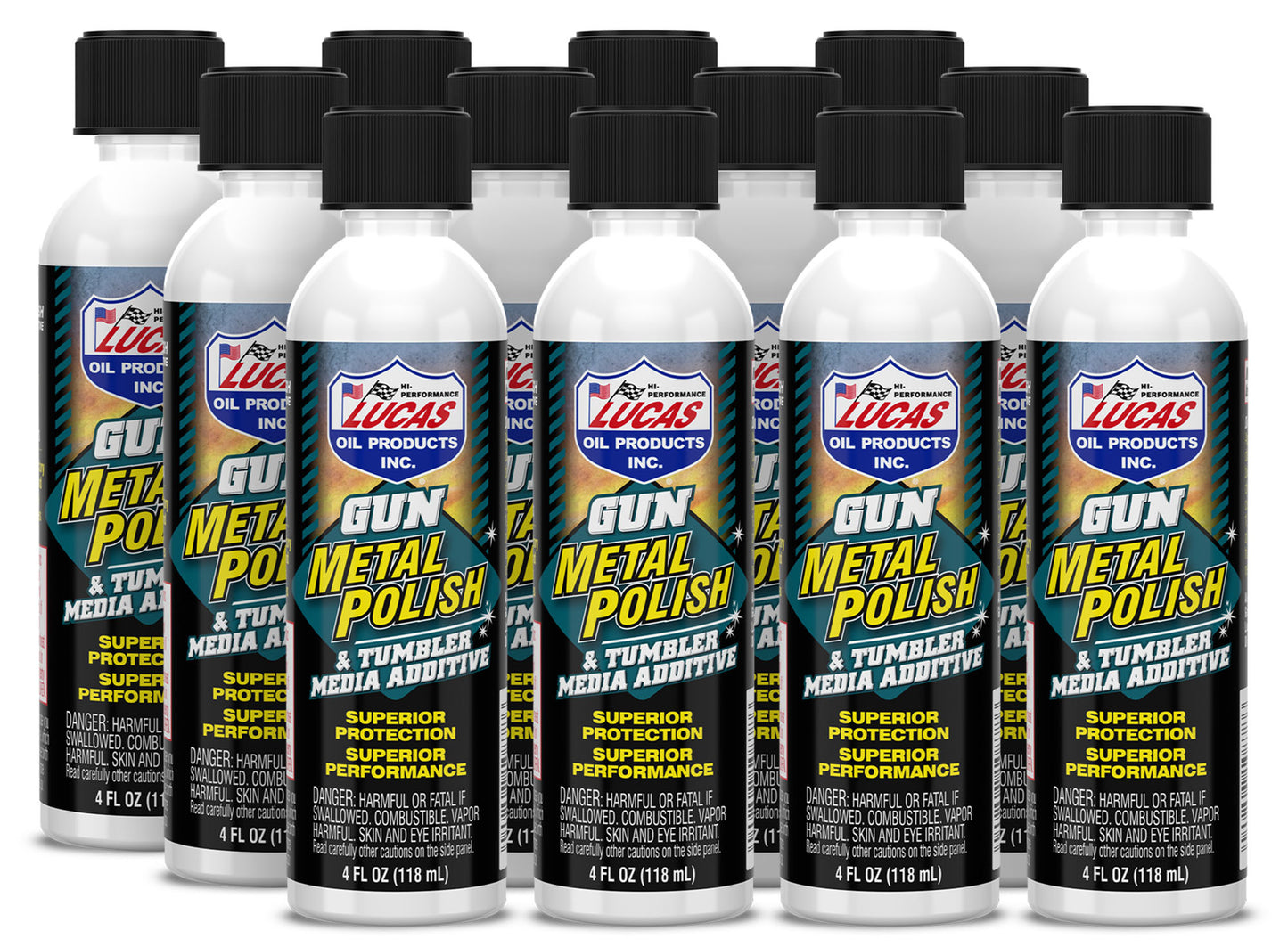 Lucas Oil Metal Polish - Gun Metal Polish - 4 oz Bottle - Set of 12