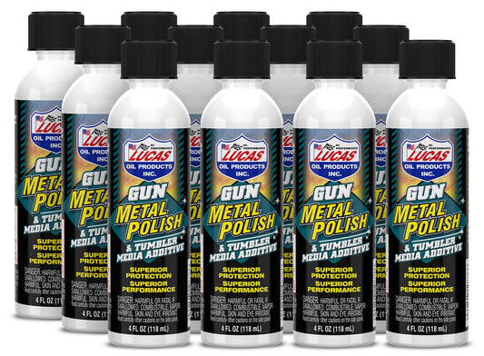 Lucas Oil Metal Polish - Gun Metal Polish - 4 oz Bottle - Set of 12