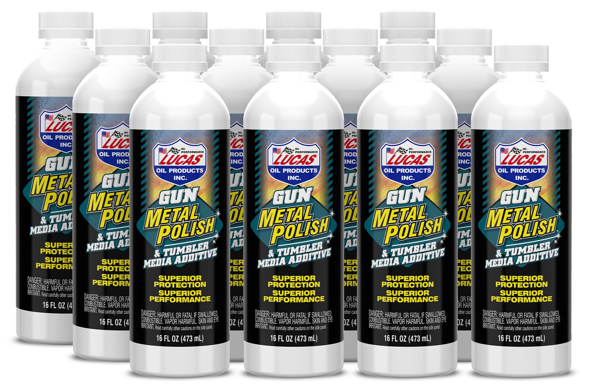 Lucas Oil Metal Polish - Gun Metal Polish - 16 oz Bottle - Set of 12