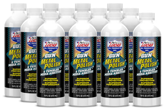 Lucas Oil Metal Polish - Gun Metal Polish - 16 oz Bottle - Set of 12