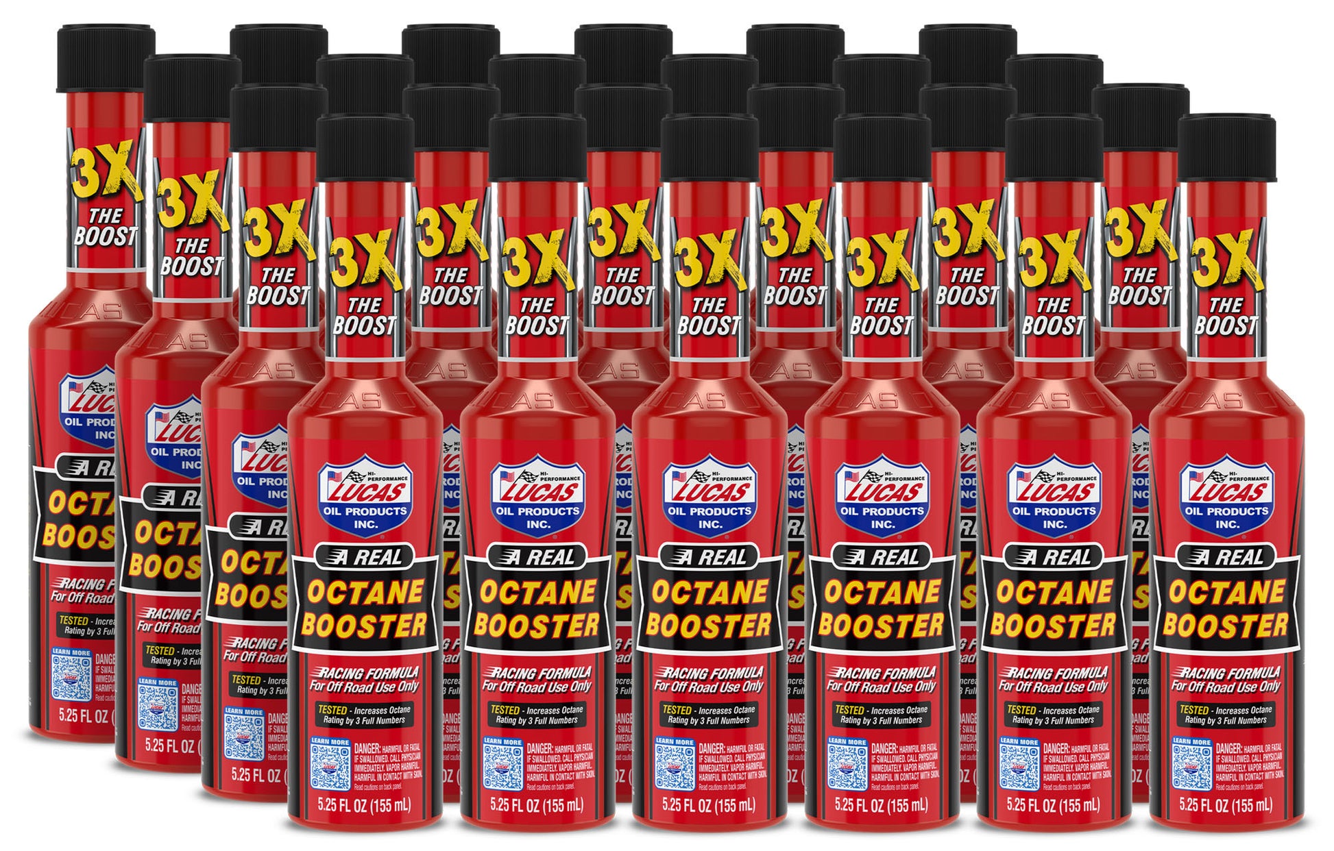 Lucas Oil Fuel Additive - Octane Booster - 5.25 oz Bottle - Gas - Set of 24