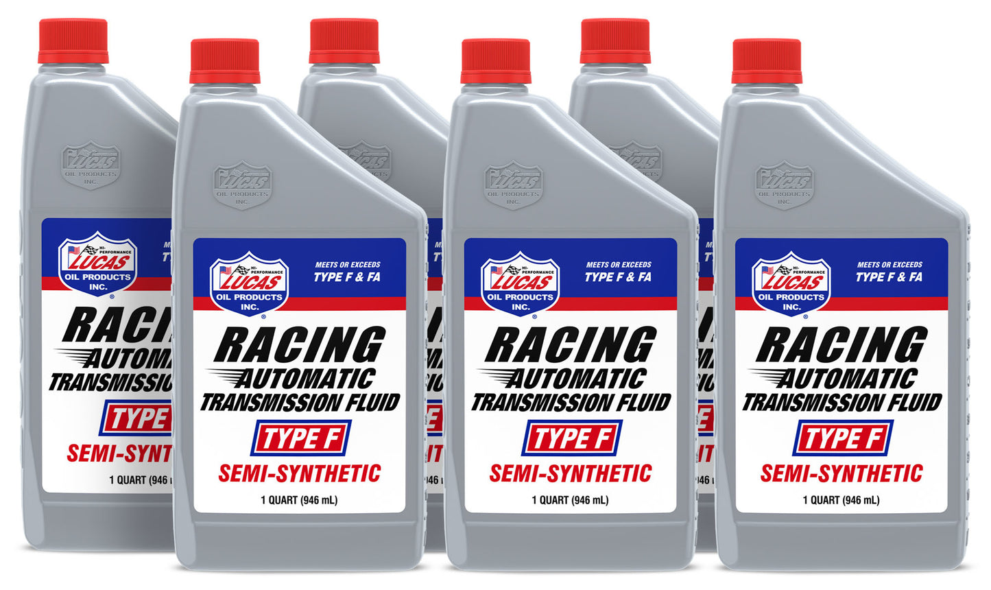 Lucas Oil Transmission Fluid - Type-F Racing - ATF - Semi-Synthetic - 1 qt Bottle - Set of 6