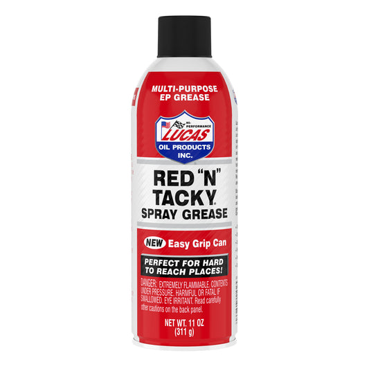 Lucas Oil Grease - Red N Tacky - Red Lithium - 11 oz Aerosol Can - Each