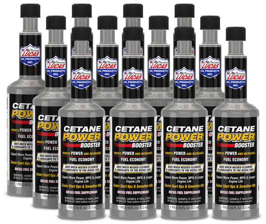 Lucas Oil Fuel Additive - Cetane Power Booster - Diesel Fuel Supplement - System Cleaner - Cetane Booster - Lubricant