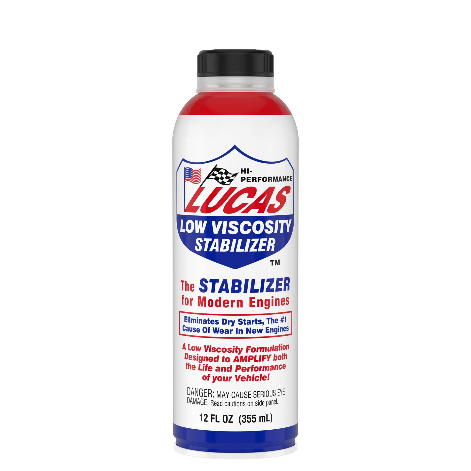 Lucas Oil Motor Oil Additive - Low Viscosity Stabilizer - 12 oz Bottle - Each