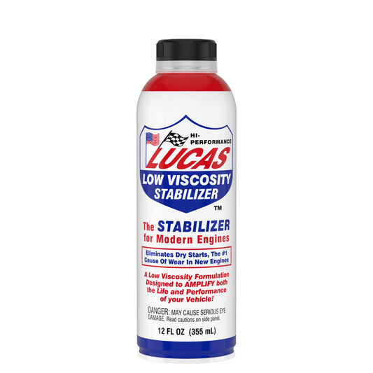Lucas Oil Motor Oil Additive - Low Viscosity Stabilizer - 12 oz Bottle - Each