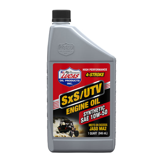 Lucas Oil Motor Oil - SxS - 10W50 - Synthetic - 1 qt Bottle - Each