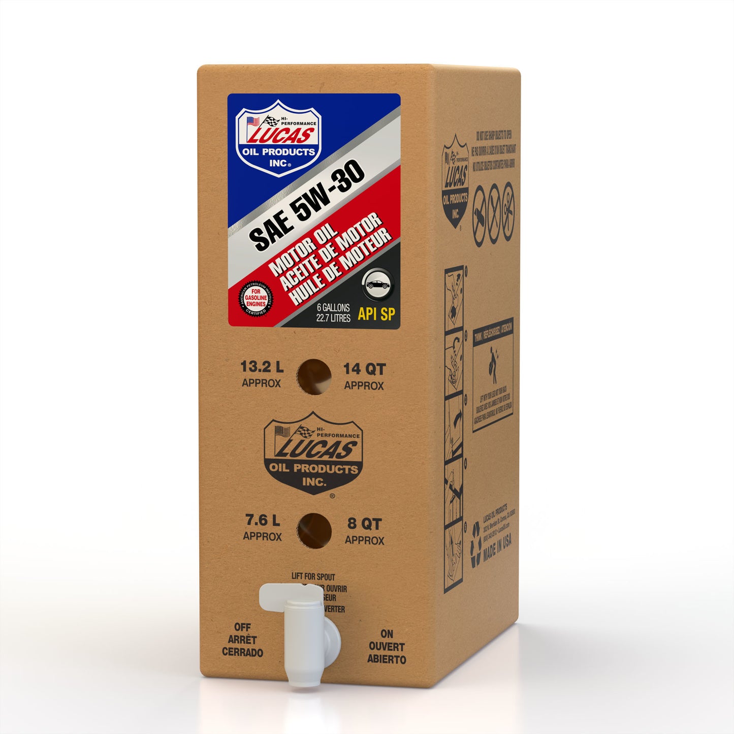 Lucas Oil Motor Oil - Fuel Saving - 5W30 - Conventional - 6 gal Box - Each