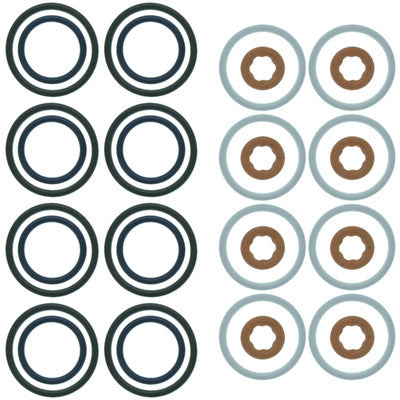Mahle Original/Clevite O-Ring - Crush Washers Included - Rubber - 6.0 L - Ford PowerStroke Fuel Injector Seal - Kit
